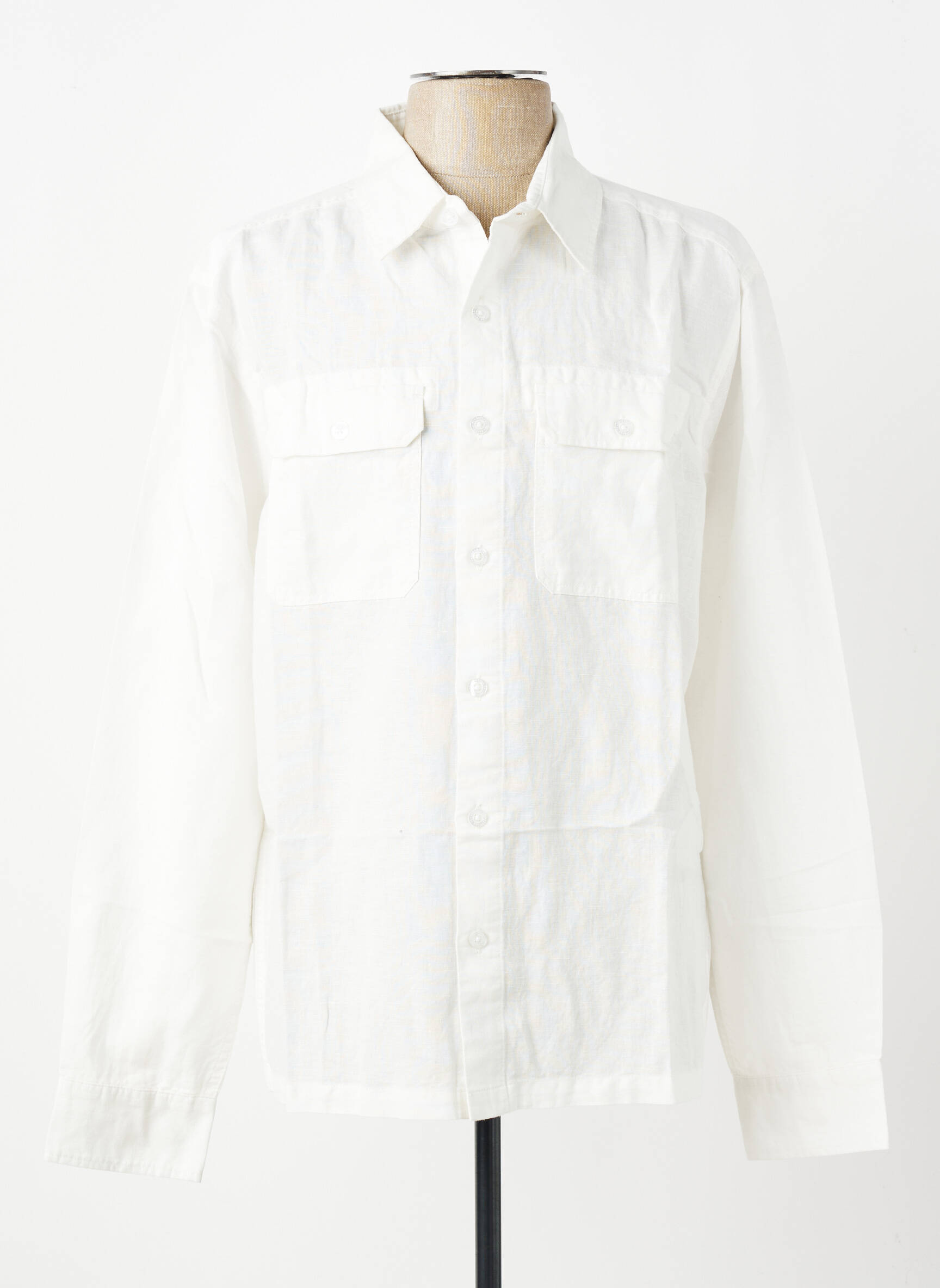 Chemise manches longues coupe droite blanc DAYTONA homme