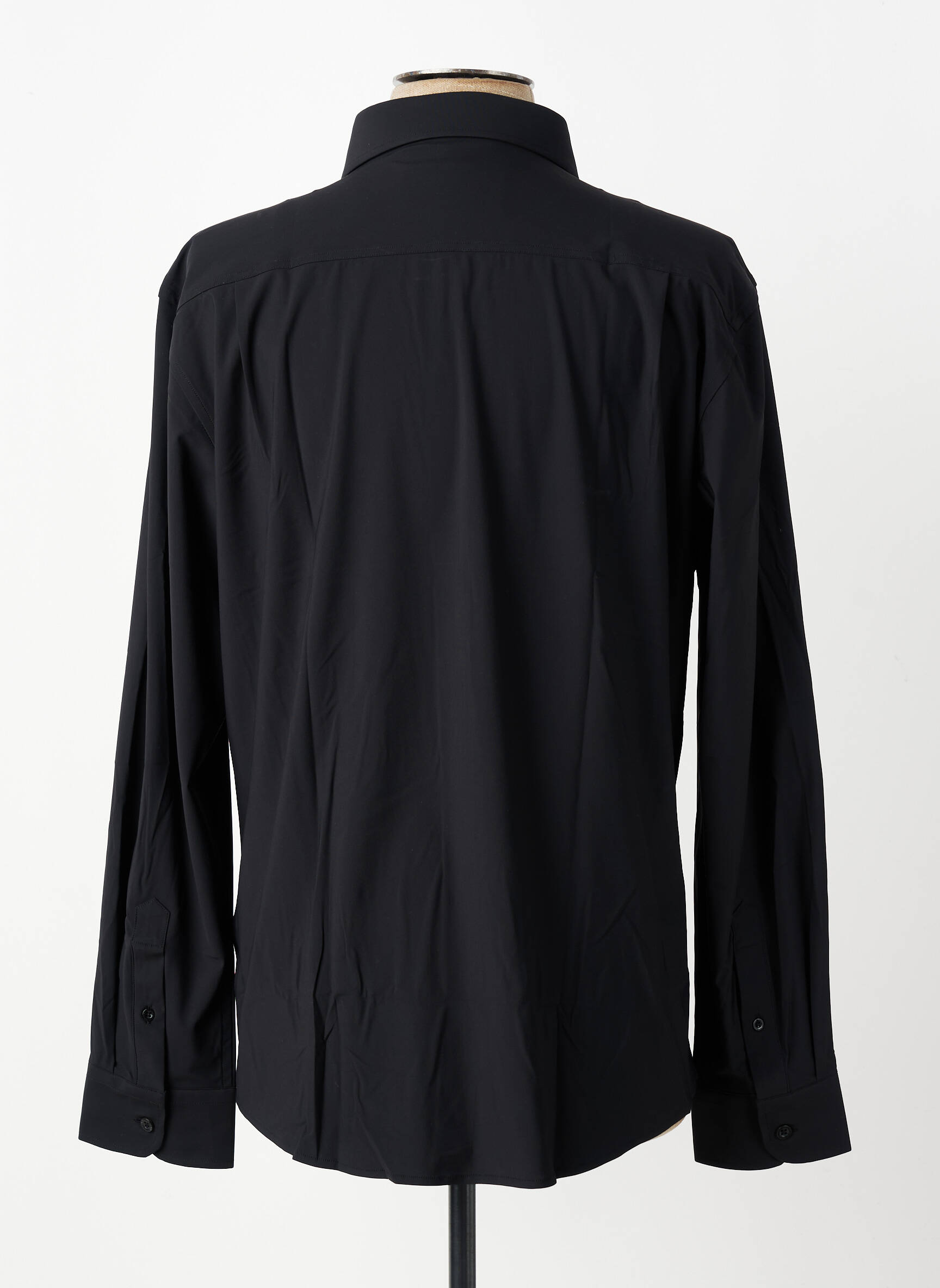 Chemise manches longues coupe droite noir DAYTONA homme