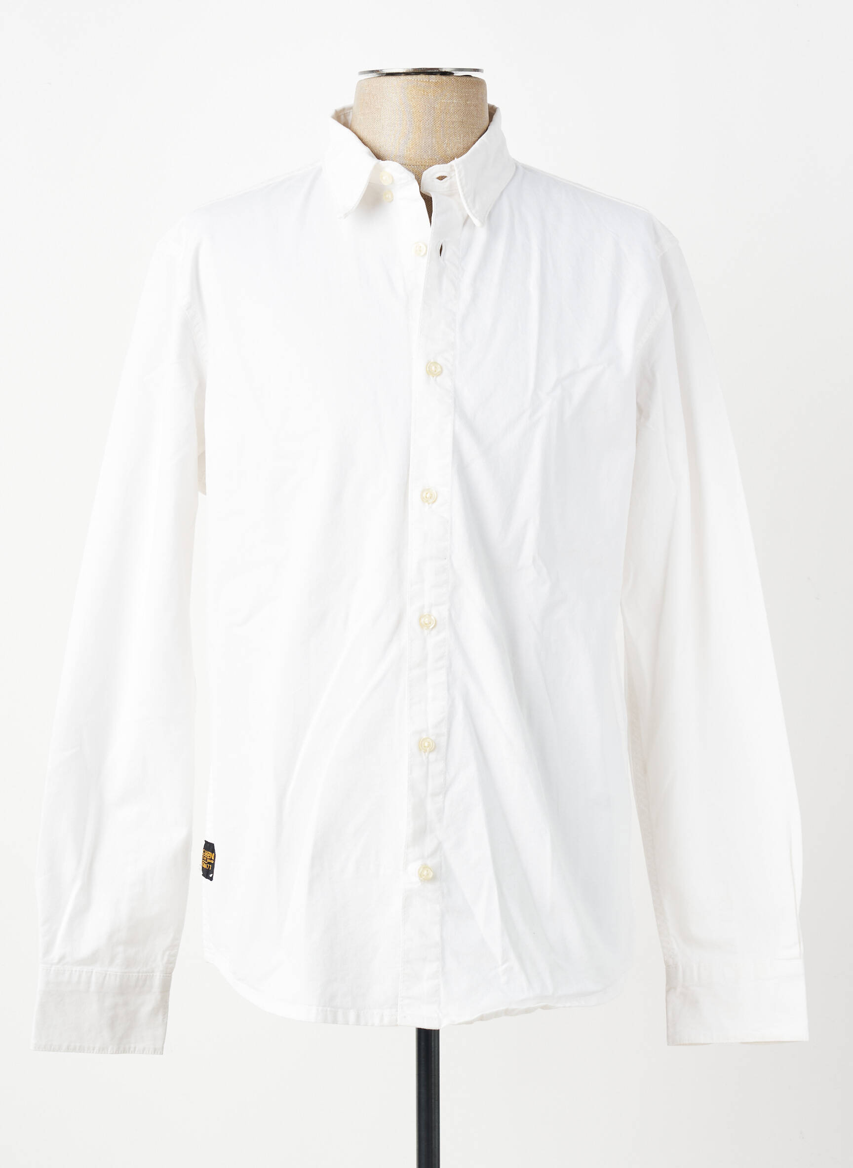 Chemise manches longues manches longues blanc DAYTONA homme