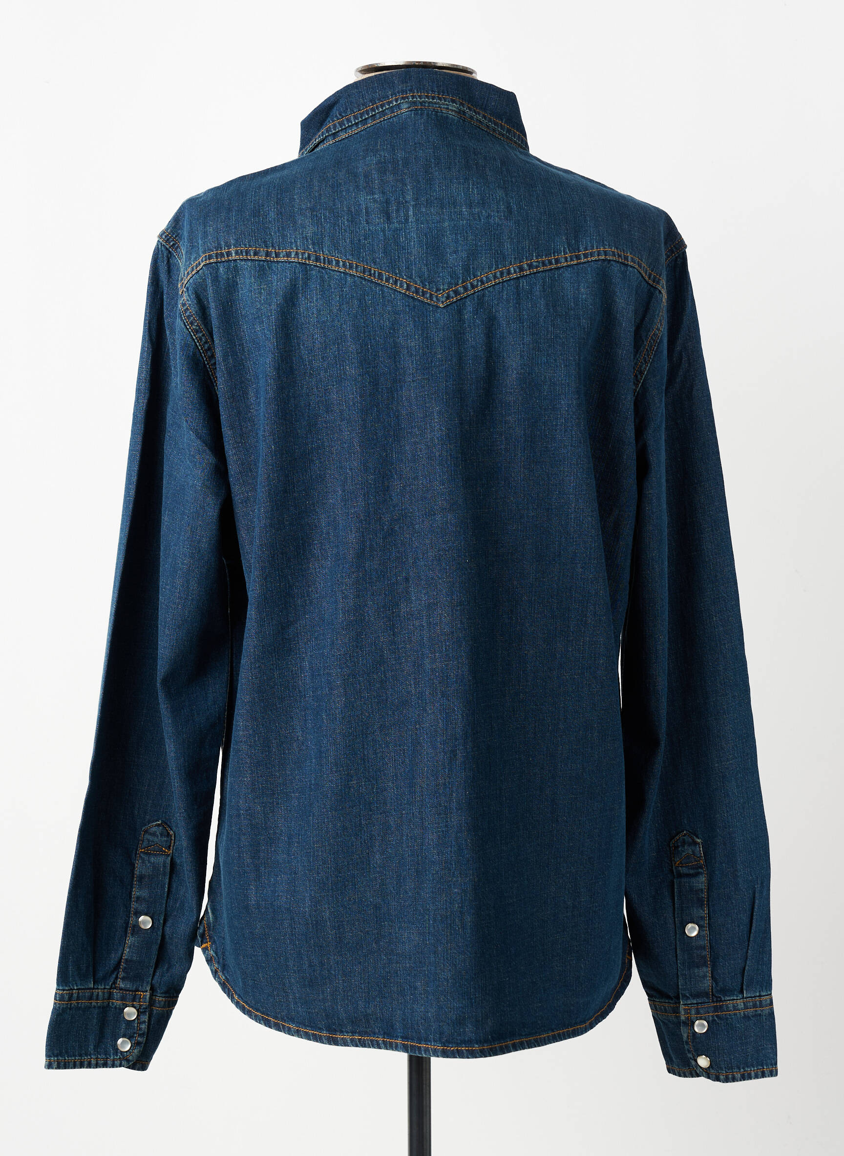 Chemise manches longues coupe droite bleu IRON AND RESIN homme
