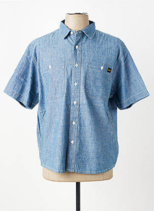 Chemise manches courtes poches bleu DAYTONA homme