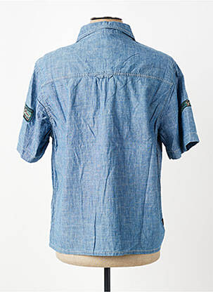 Chemise manches courtes poches bleu DAYTONA homme
