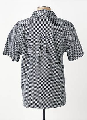 Chemise manches courtes col tailleur bleu DAYTONA homme