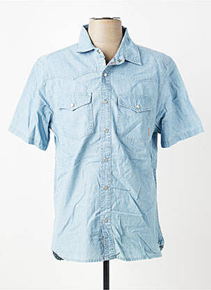 Chemise manches courtes poches bleu IRON AND RESIN homme