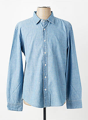 Chemise manches longues coupe cintrée bleu DAYTONA homme