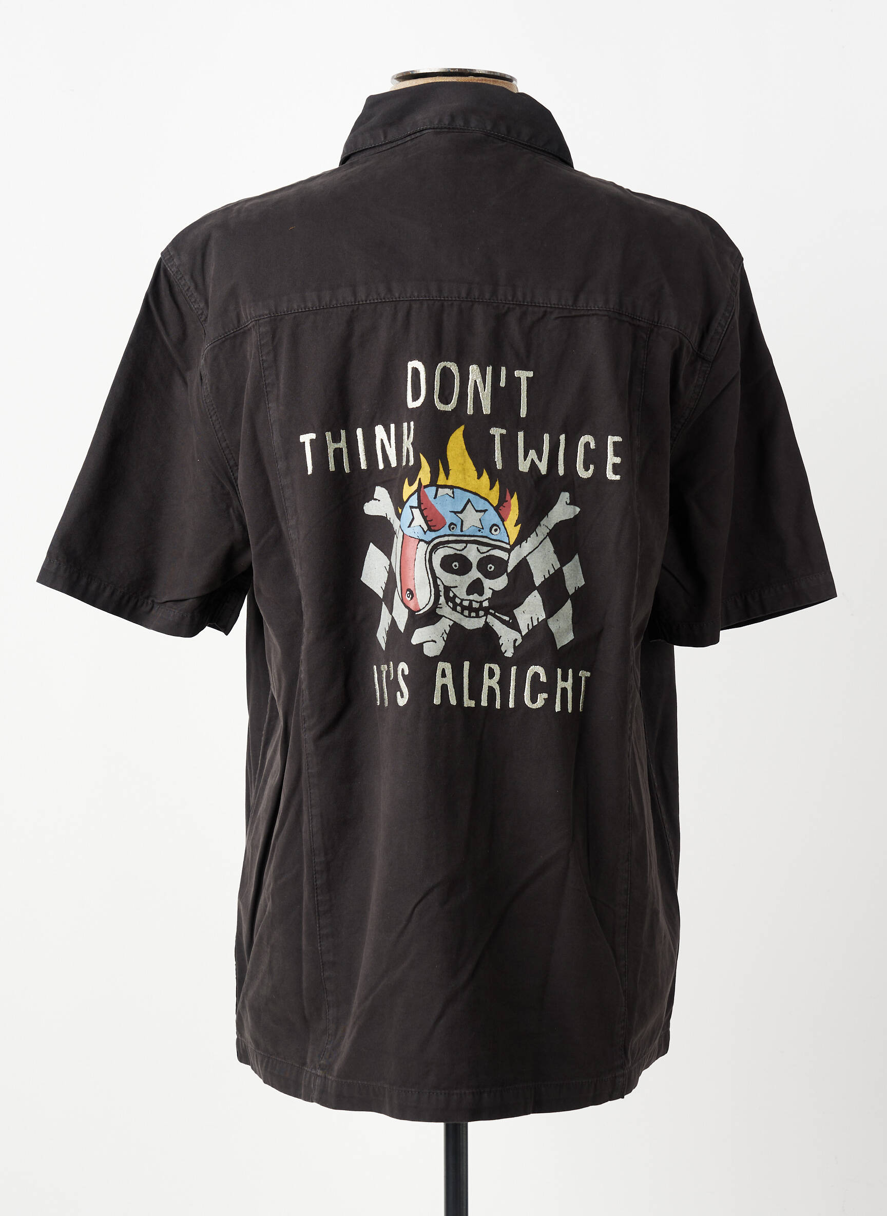 Chemise manches courtes poches gris IRON AND RESIN homme
