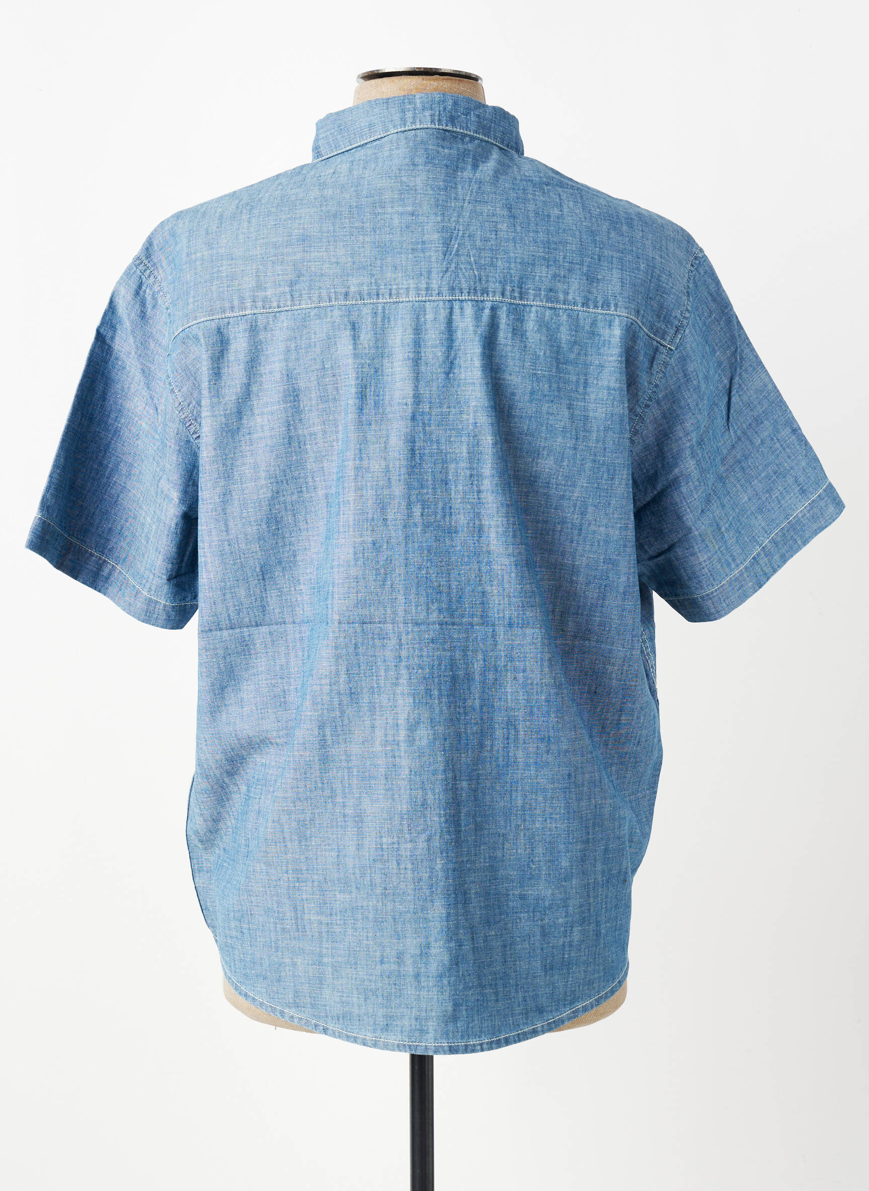 Chemise manches courtes poches bleu DAYTONA homme