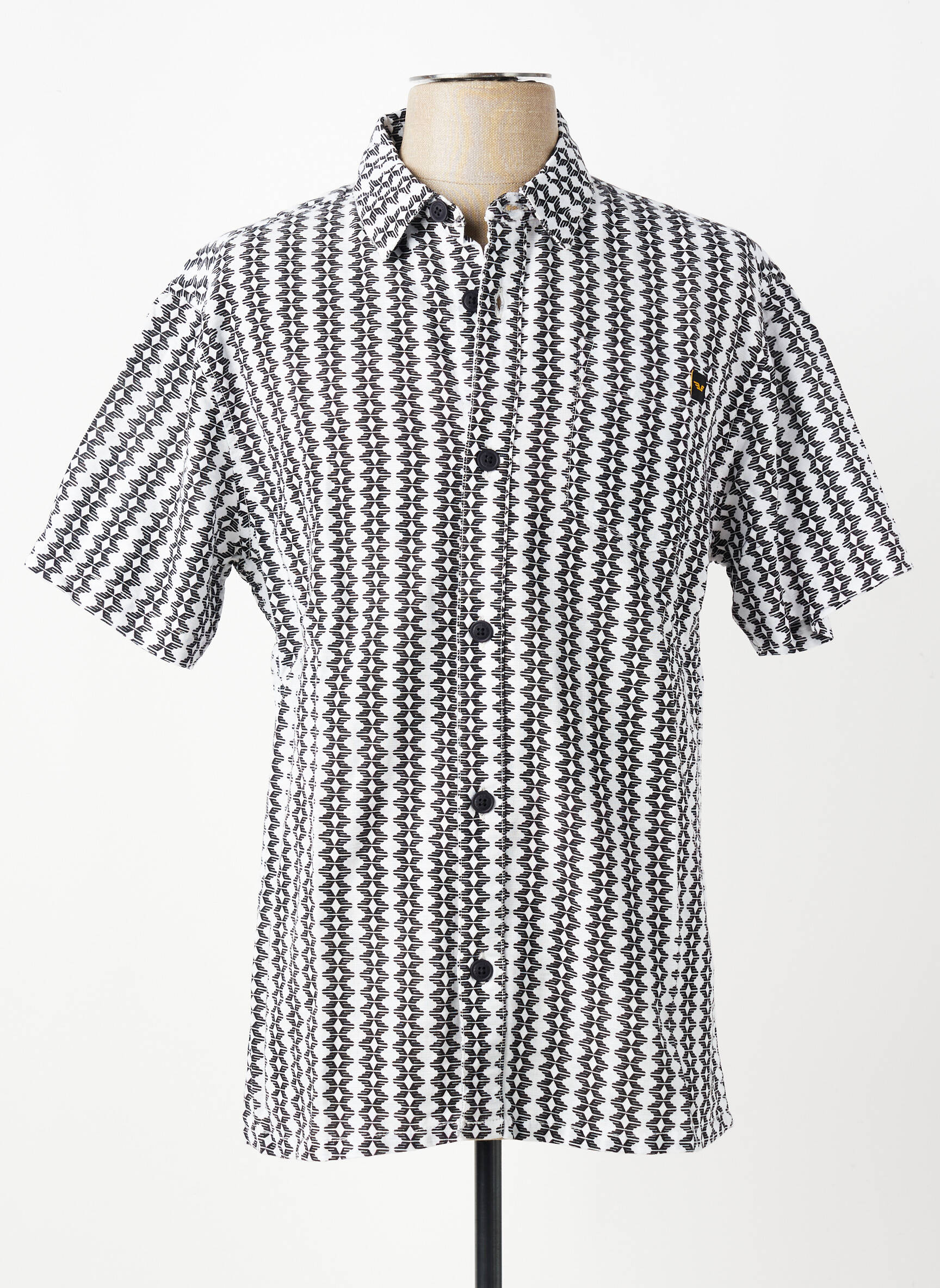 Chemise manches courtes poches noir DAYTONA homme