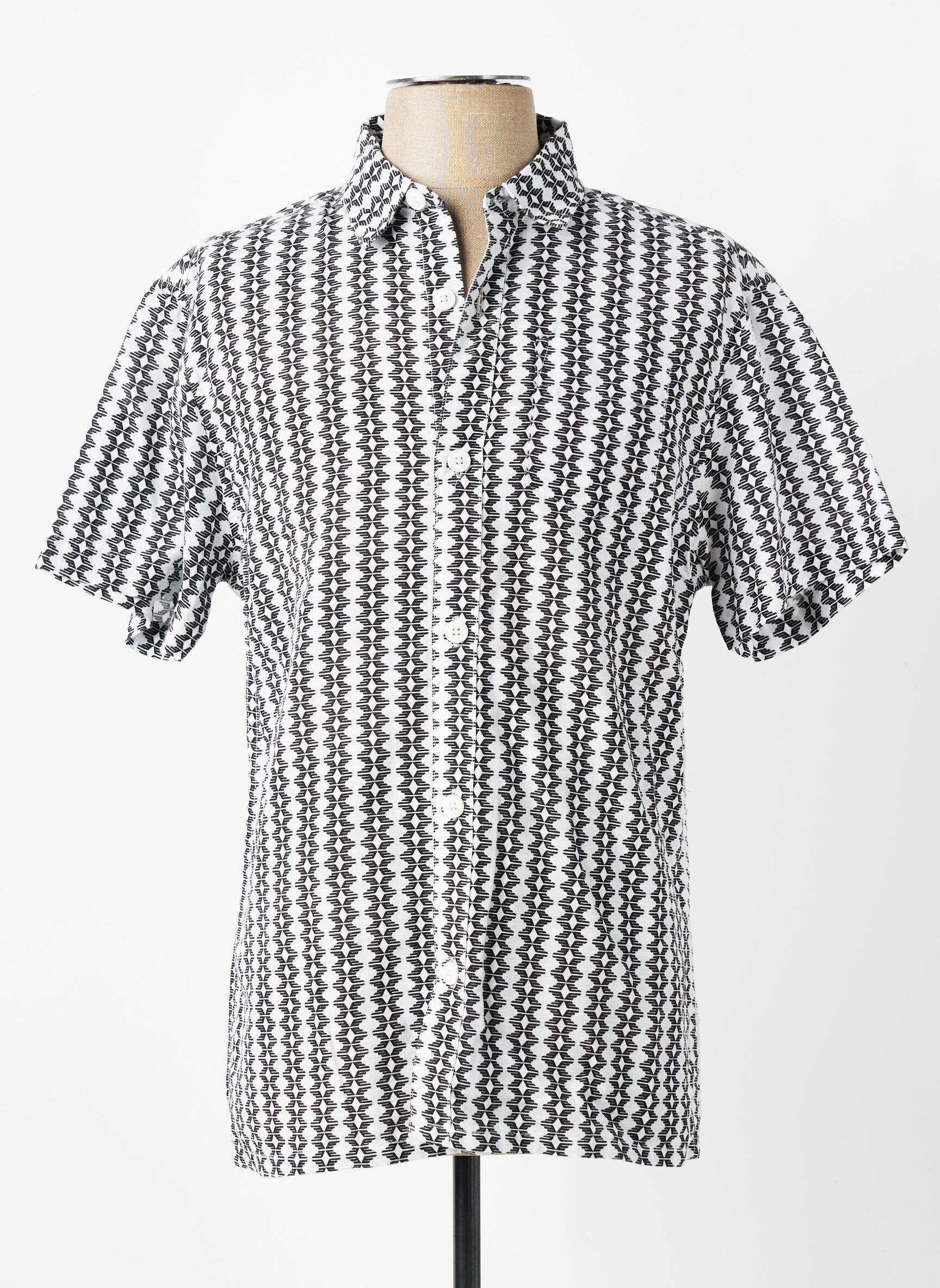 Chemise manches courtes poches blanc DAYTONA homme