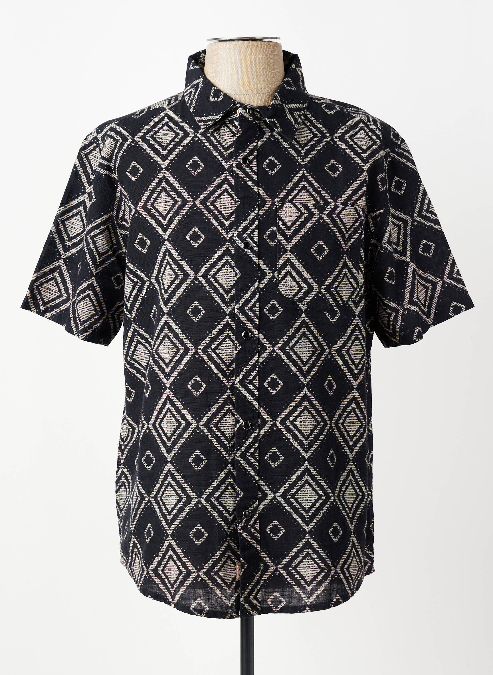 Chemise manches courtes poches noir IRON AND RESIN homme