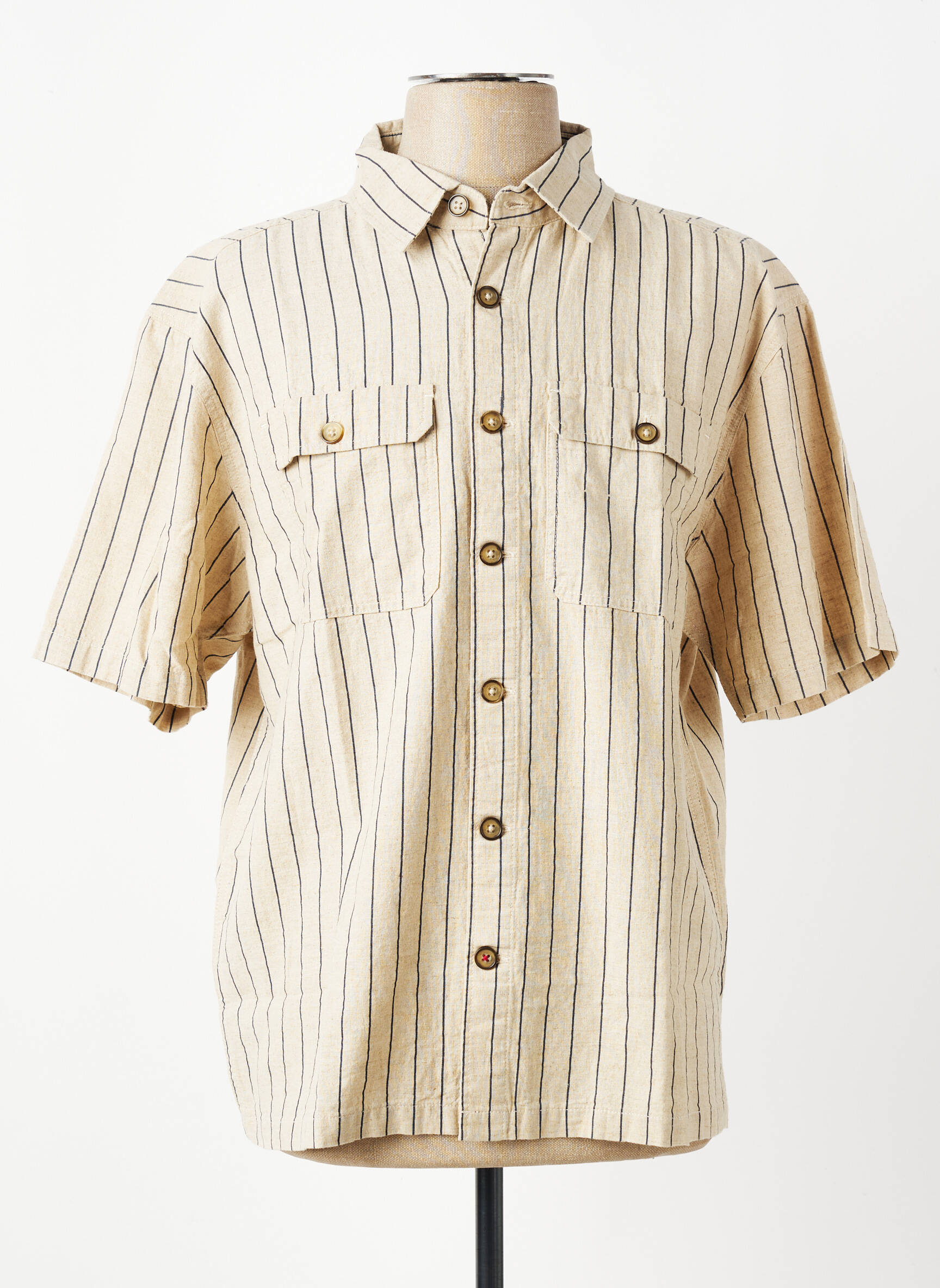 Chemise manches courtes poches beige IRON AND RESIN homme
