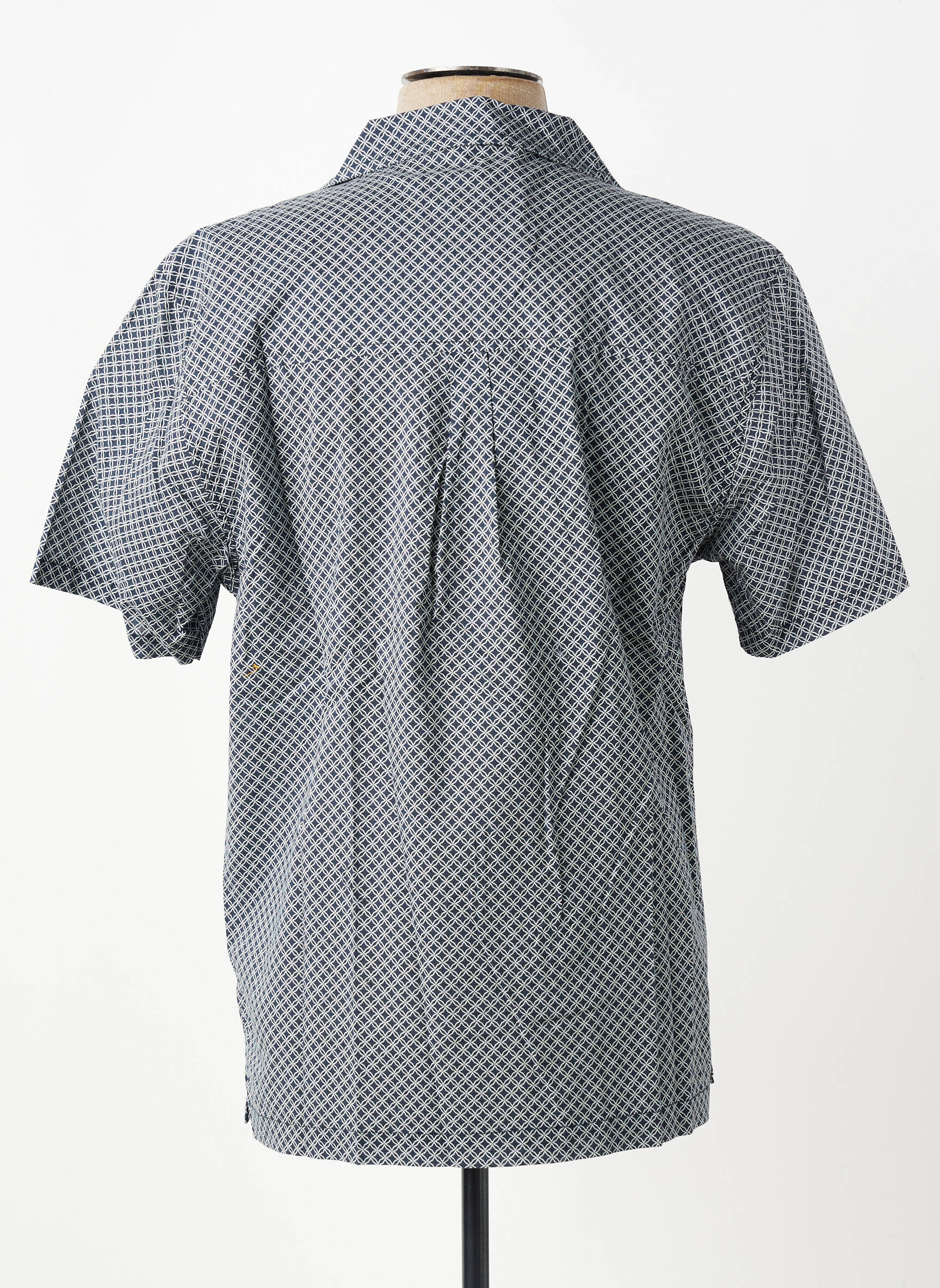 Chemise manches courtes col tailleur bleu DAYTONA homme