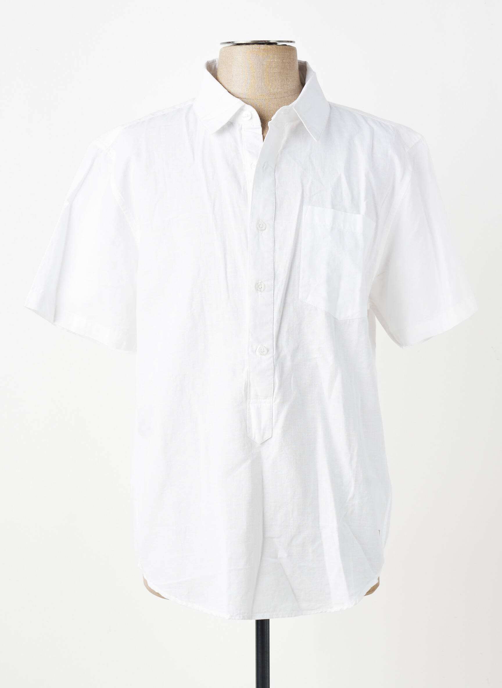 Chemise manches courtes poches blanc IRON AND RESIN homme