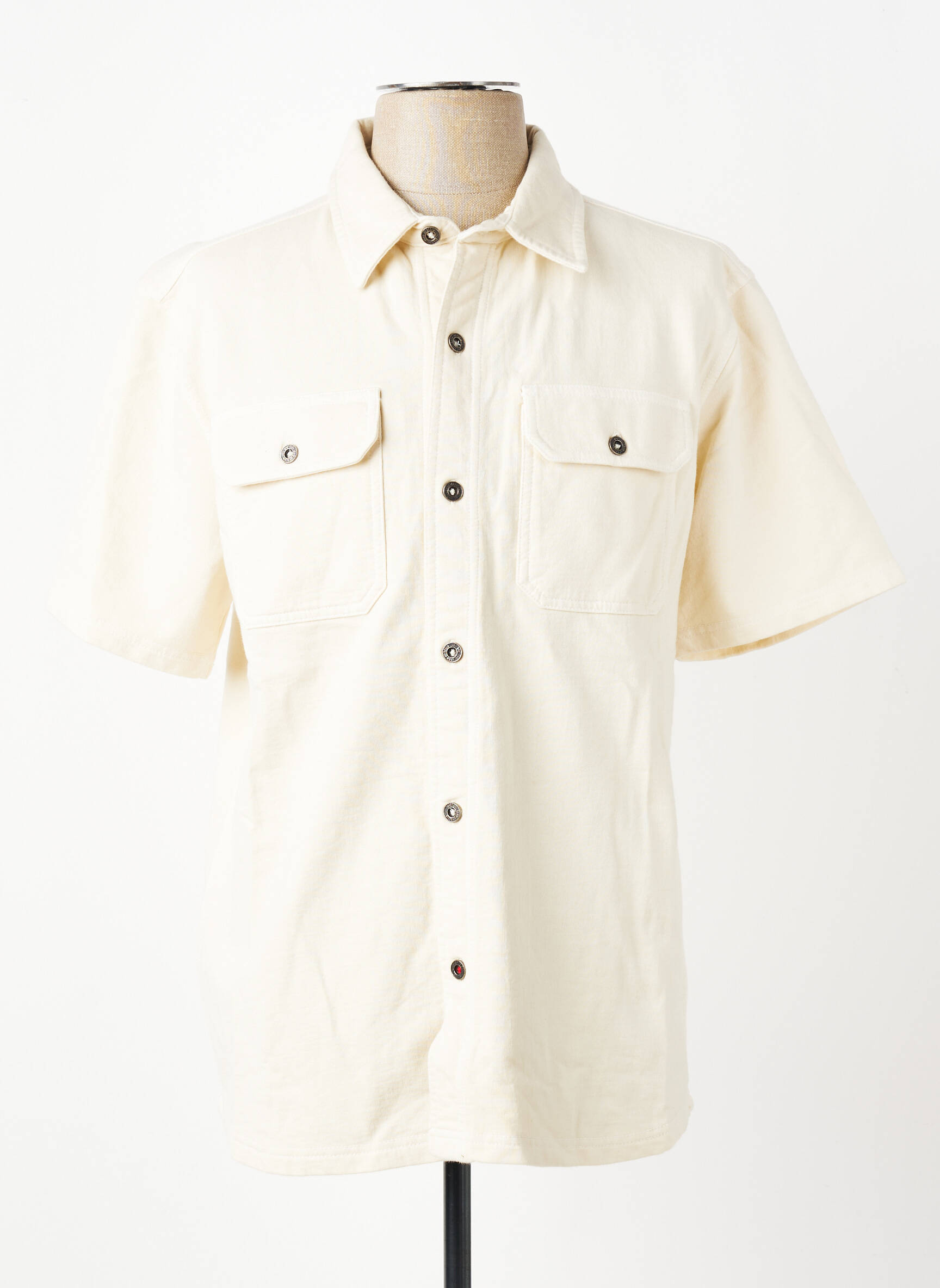 Chemise manches courtes poches beige IRON AND RESIN homme