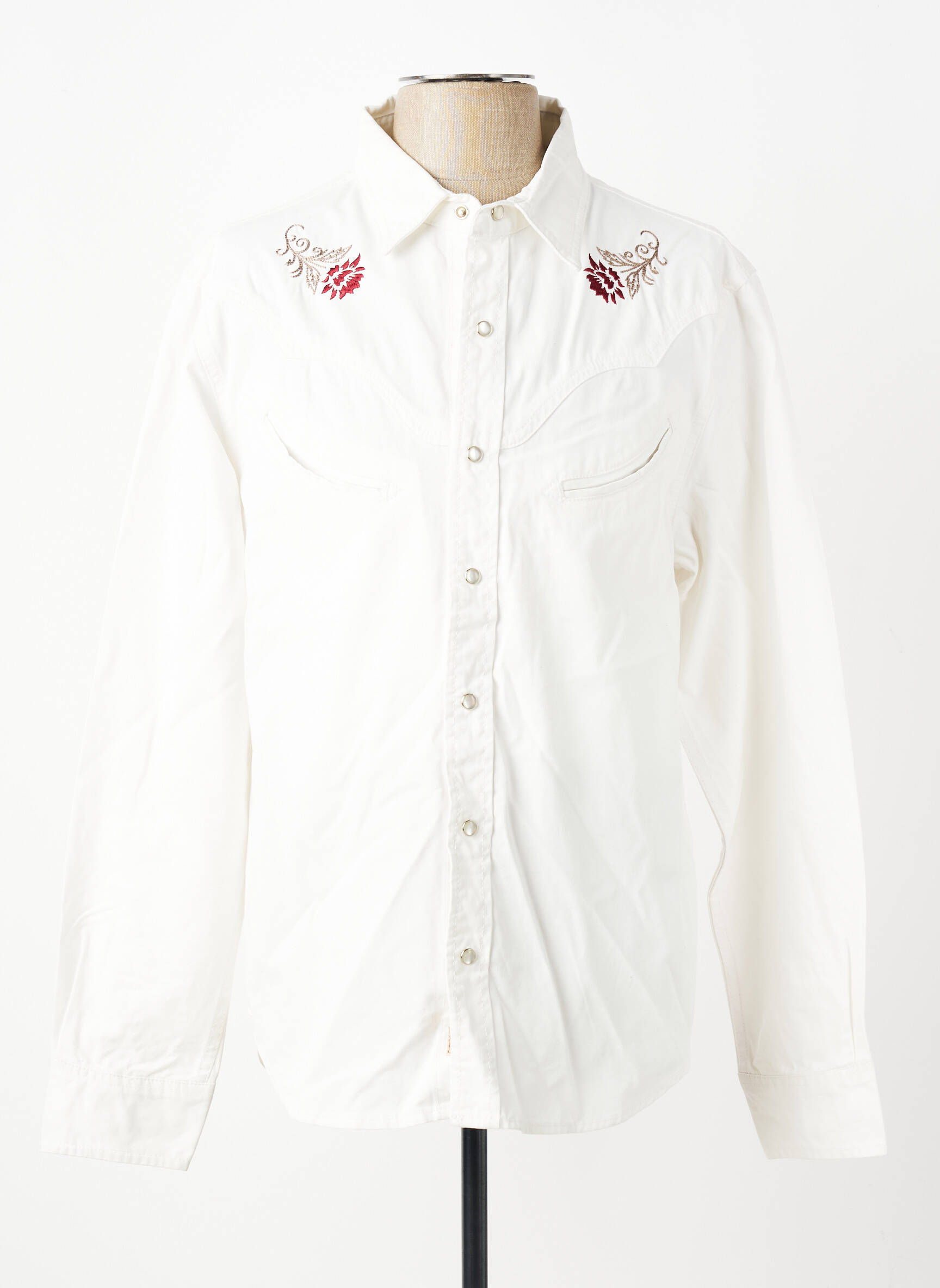 Chemise manches longues poches beige IRON AND RESIN homme