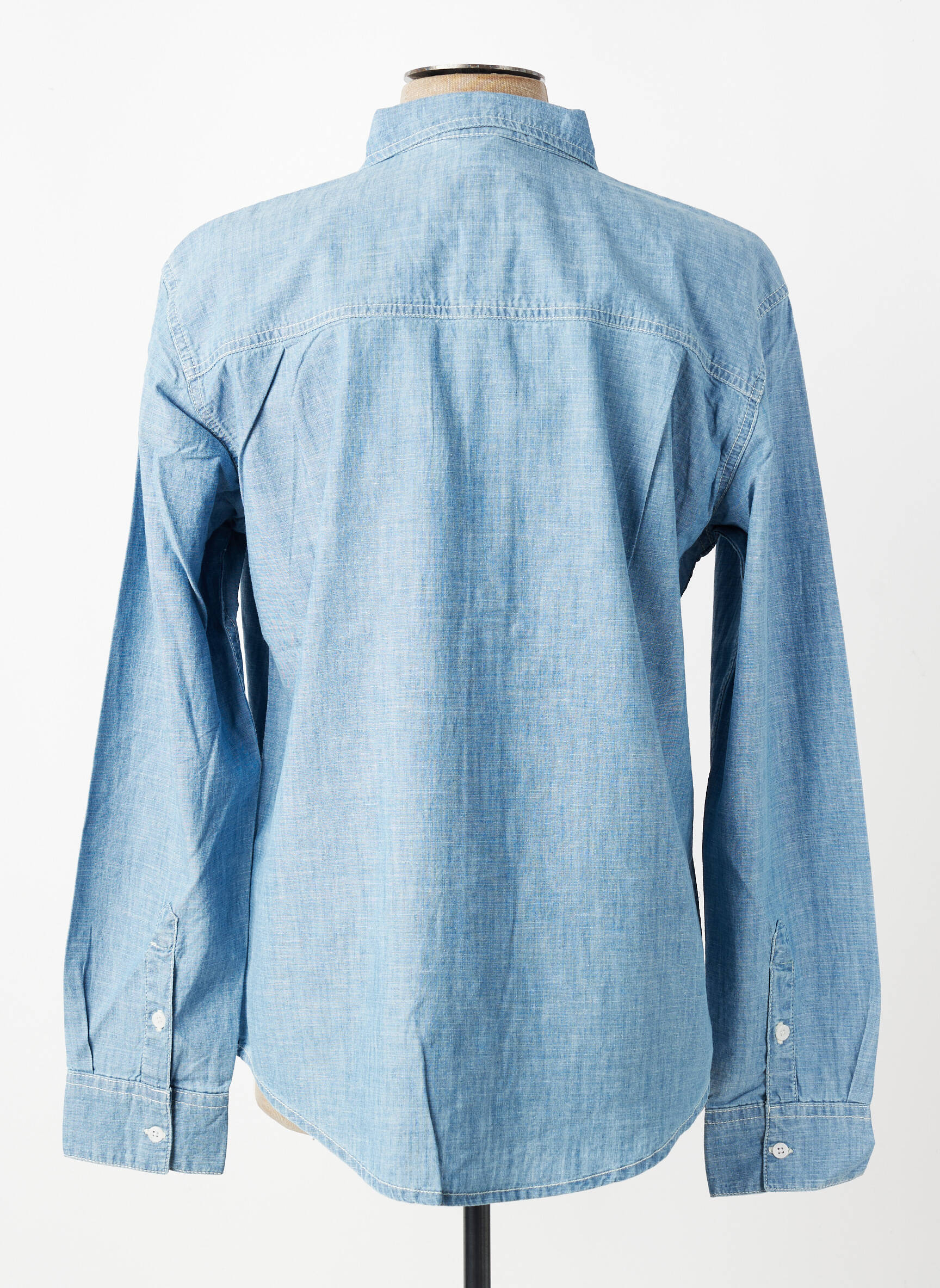 Chemise manches longues coupe cintrée bleu DAYTONA homme