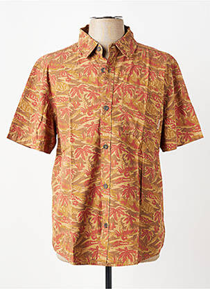 Chemise manches courtes imprimé fantaisie jaune IRON AND RESIN homme