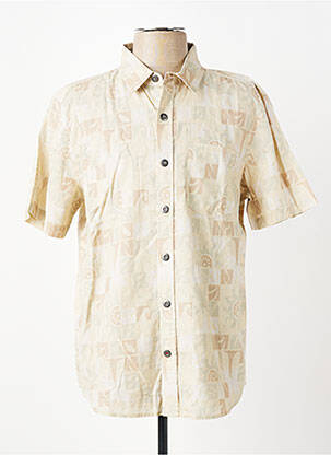 Chemise manches courtes imprimé fantaisie beige IRON AND RESIN homme