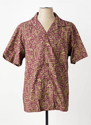 Chemise manches courtes imprimé fantaisie violet IRON AND RESIN homme