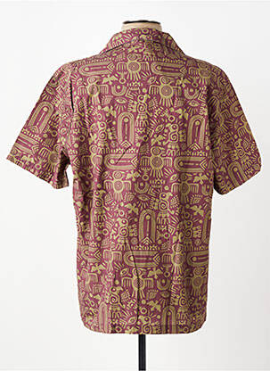 Chemise manches courtes imprimé fantaisie violet IRON AND RESIN homme