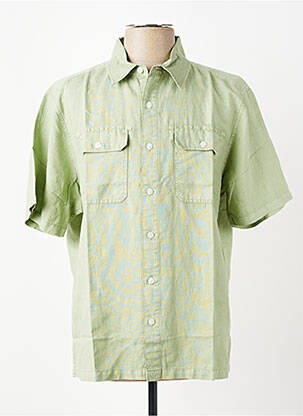 Chemise manches courtes coupe droite vert DAYTONA homme