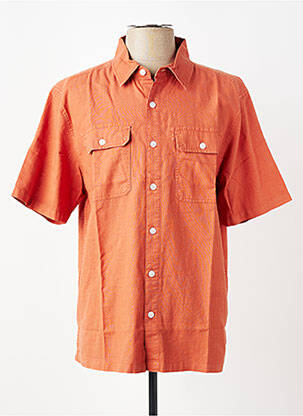 Chemise manches courtes coupe droite orange DAYTONA homme