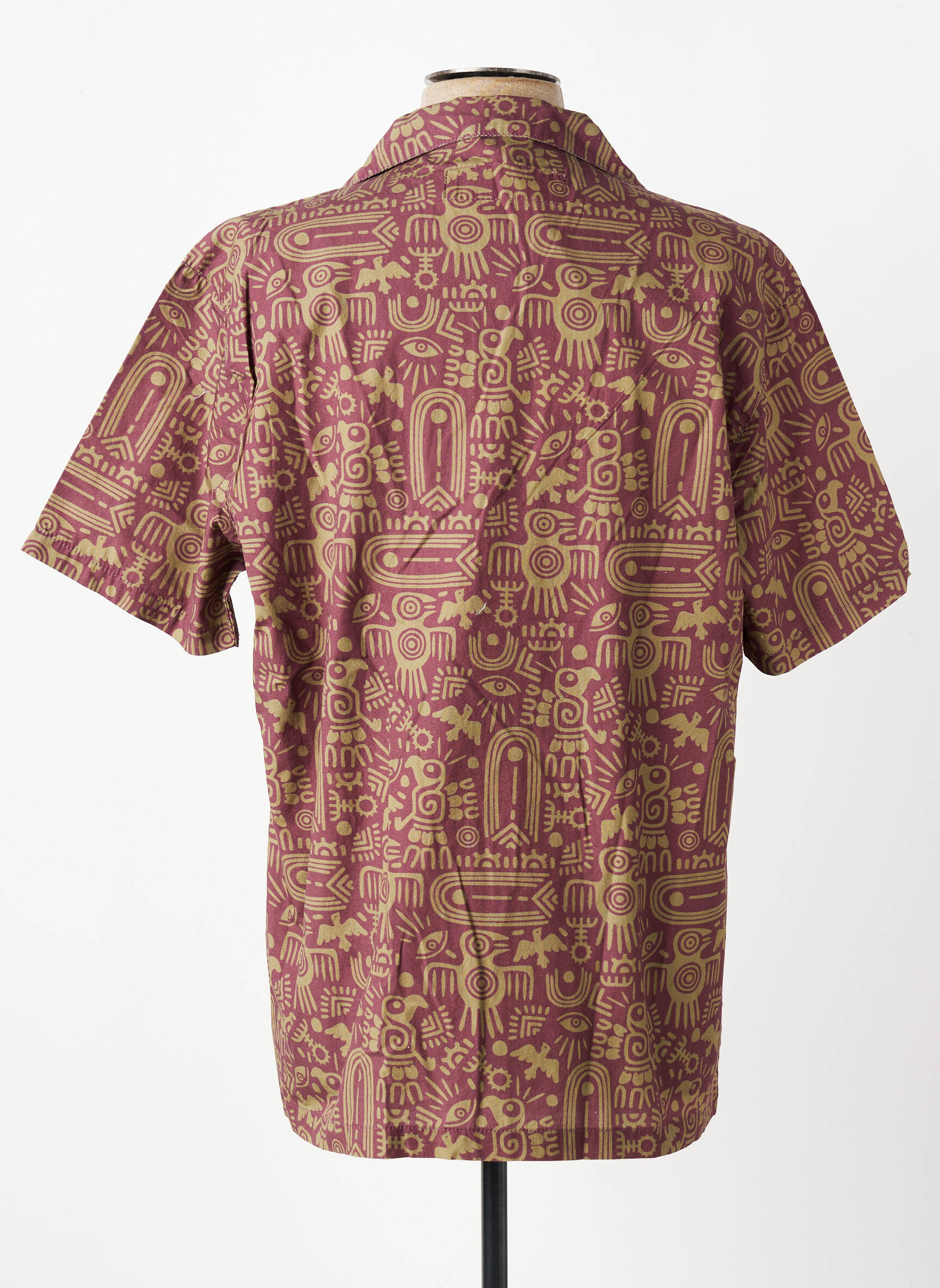 Chemise manches courtes imprimé fantaisie violet IRON AND RESIN homme