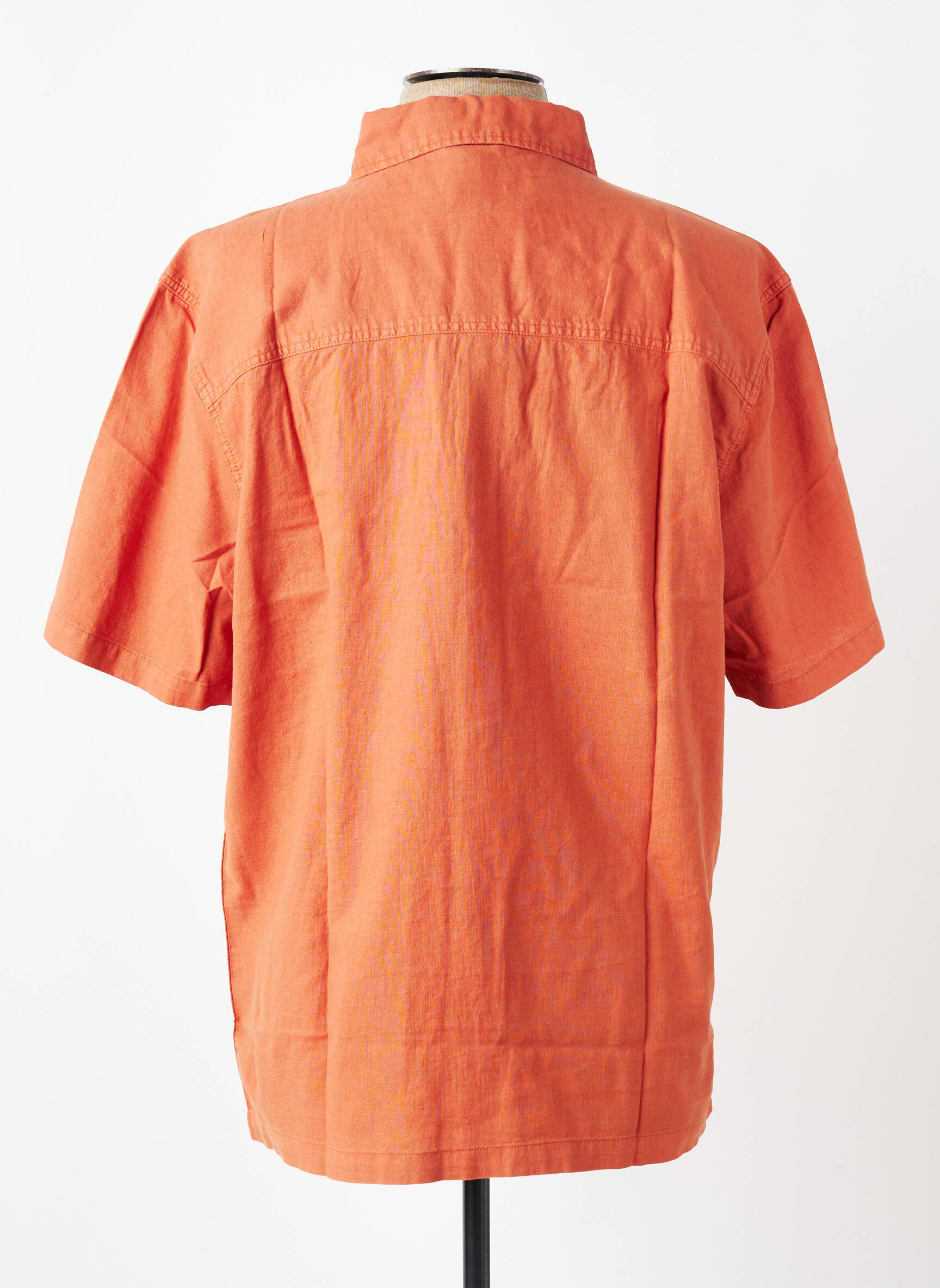 Chemise manches courtes coupe droite orange DAYTONA homme