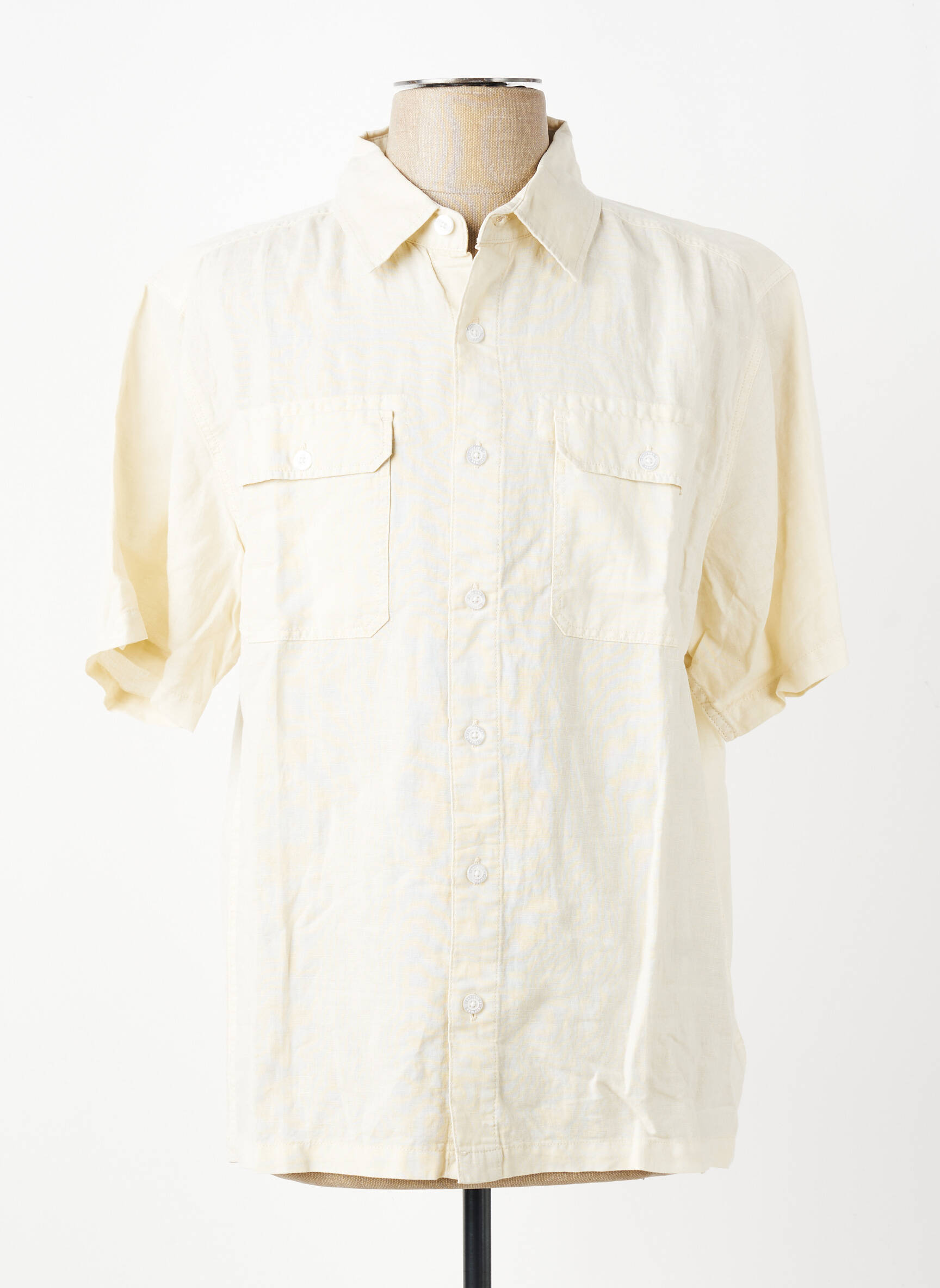 Chemise manches courtes coupe droite beige DAYTONA homme