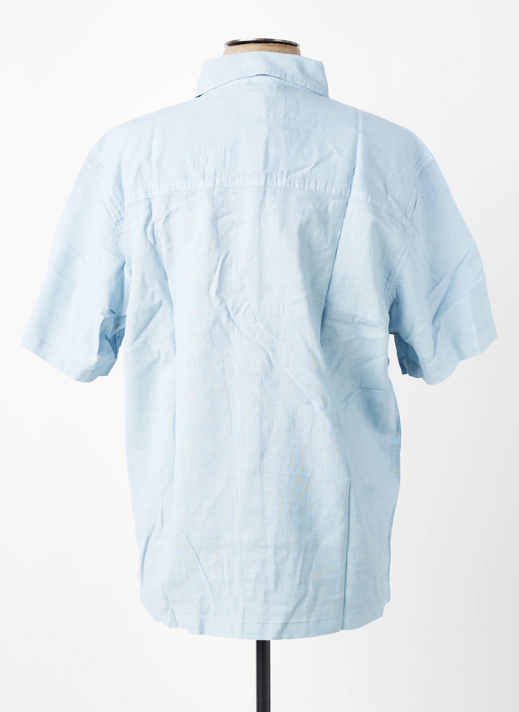 Chemise manches courtes coupe droite bleu DAYTONA homme
