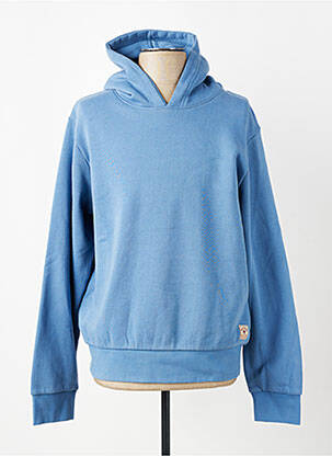 Sweat-shirt à capuche maille opaque manches longues bleu IRON AND RESIN homme