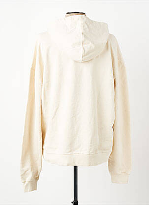 Sweat-shirt à capuche poches manches longues beige DAYTONA homme
