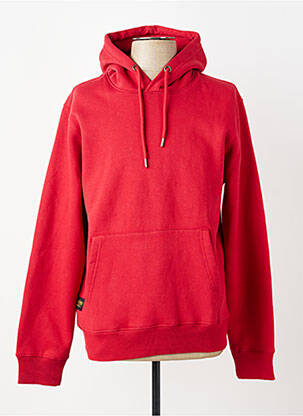 Sweat-shirt à capuche poches manches longues rouge DAYTONA homme