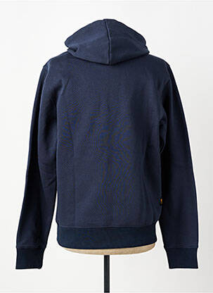Sweat-shirt à capuche poches manches longues bleu DAYTONA homme