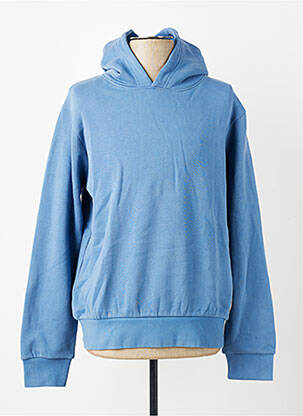 Sweat-shirt à capuche maille opaque manches longues bleu IRON AND RESIN homme