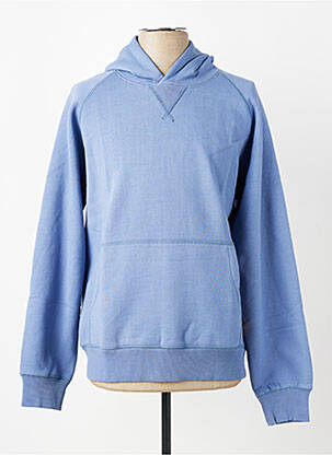 Sweat-shirt à capuche poches manches longues bleu IRON AND RESIN homme