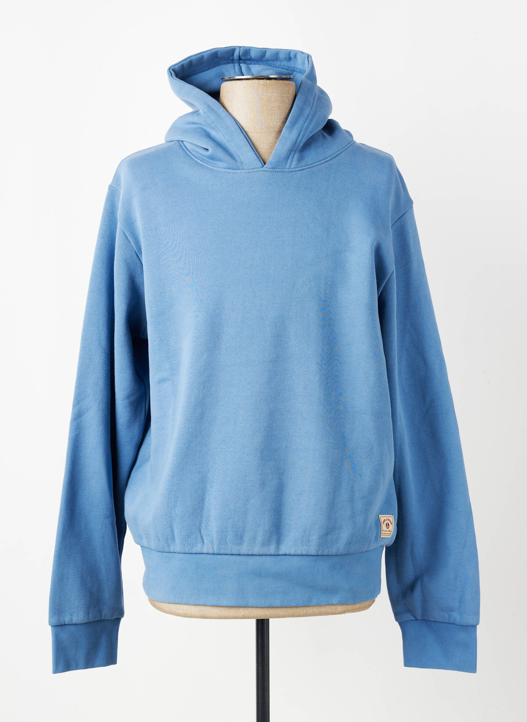 Sweat-shirt à capuche maille opaque manches longues bleu IRON AND RESIN homme