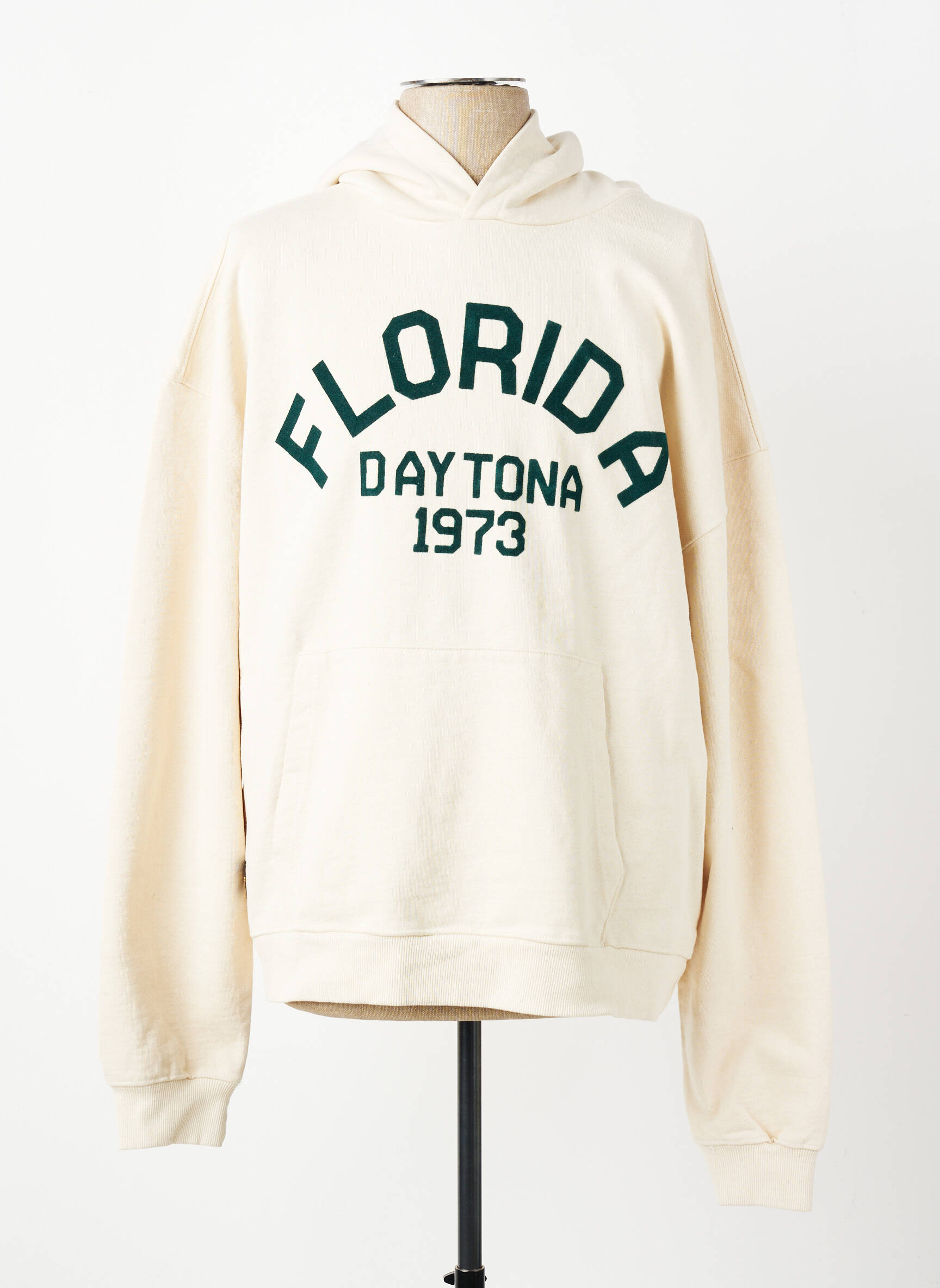 Sweat-shirt à capuche poches manches longues beige DAYTONA homme