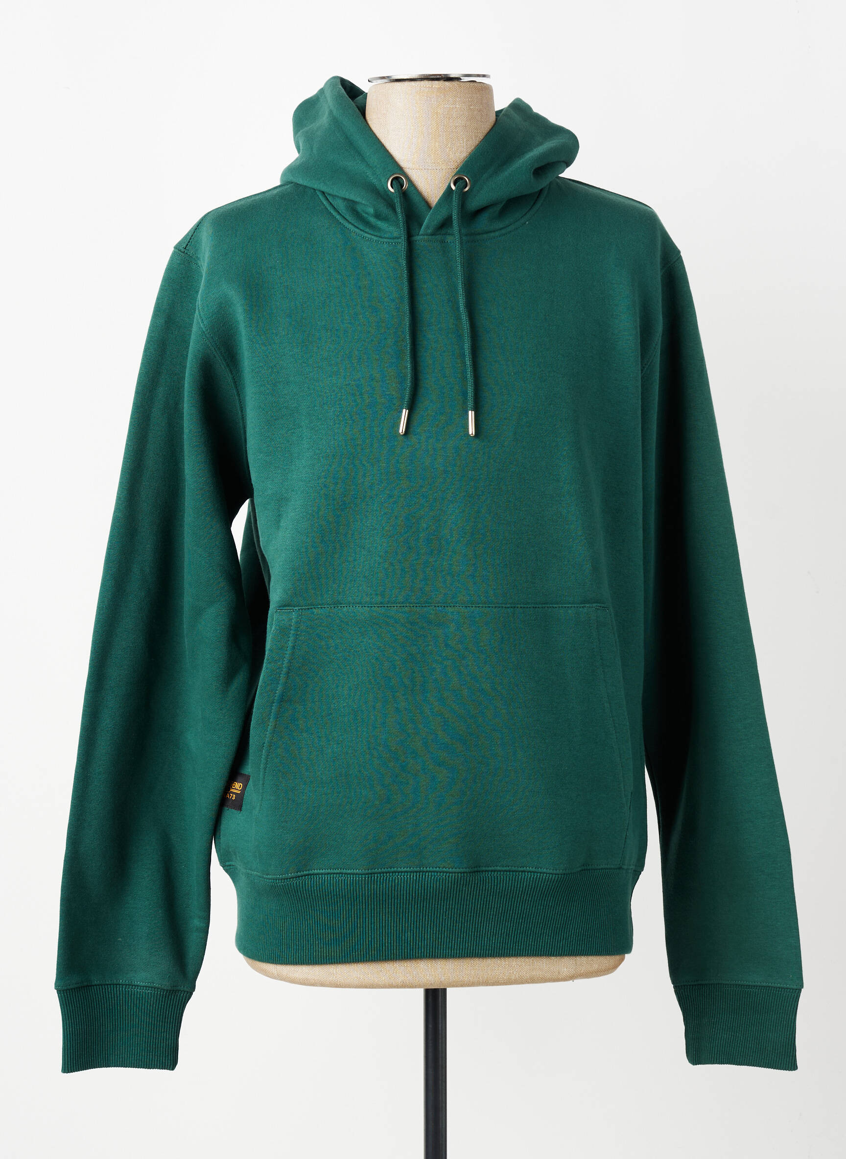 Sweat-shirt à capuche poches manches longues vert DAYTONA homme