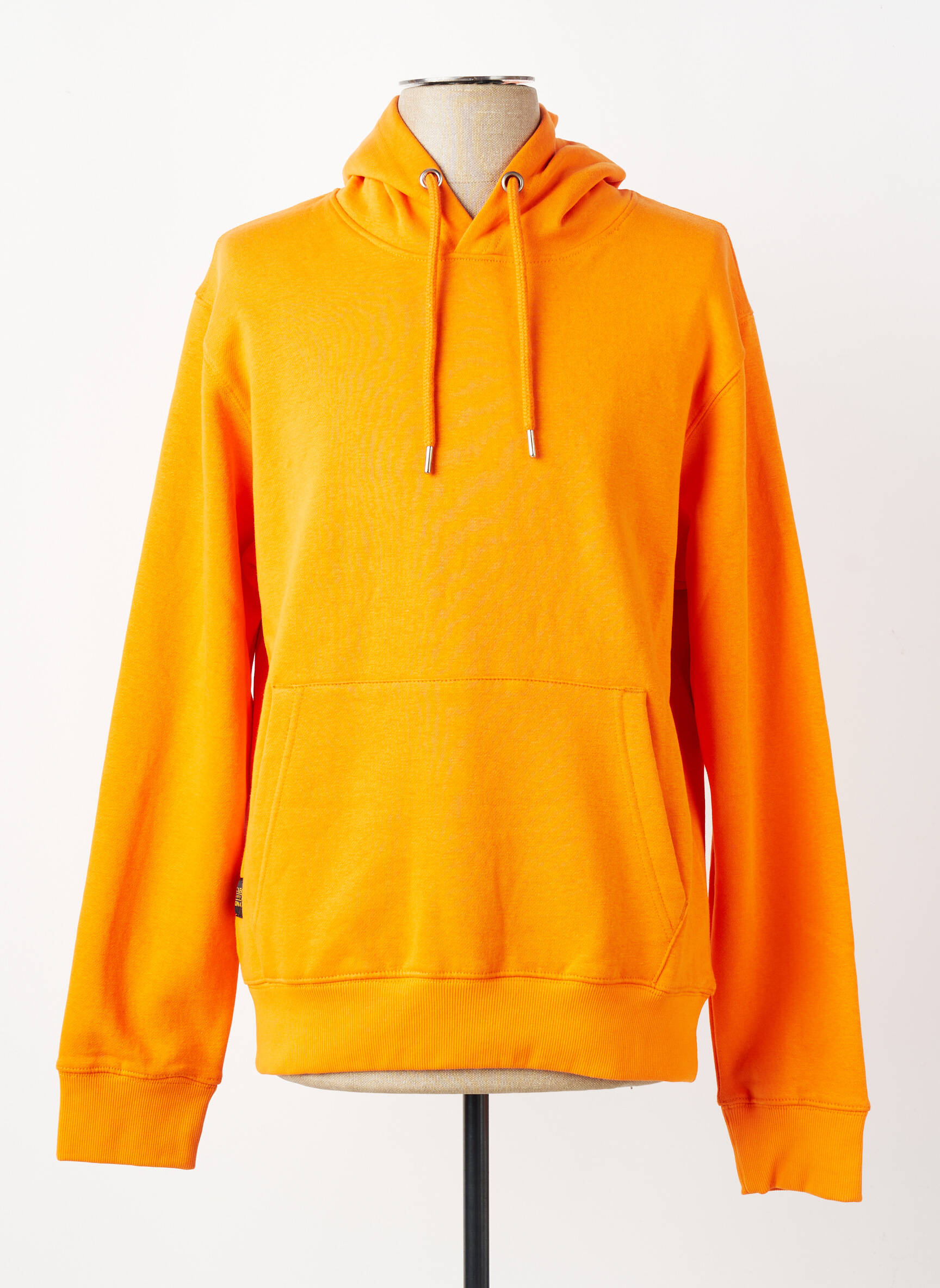 Sweat-shirt à capuche poches manches longues orange DAYTONA homme