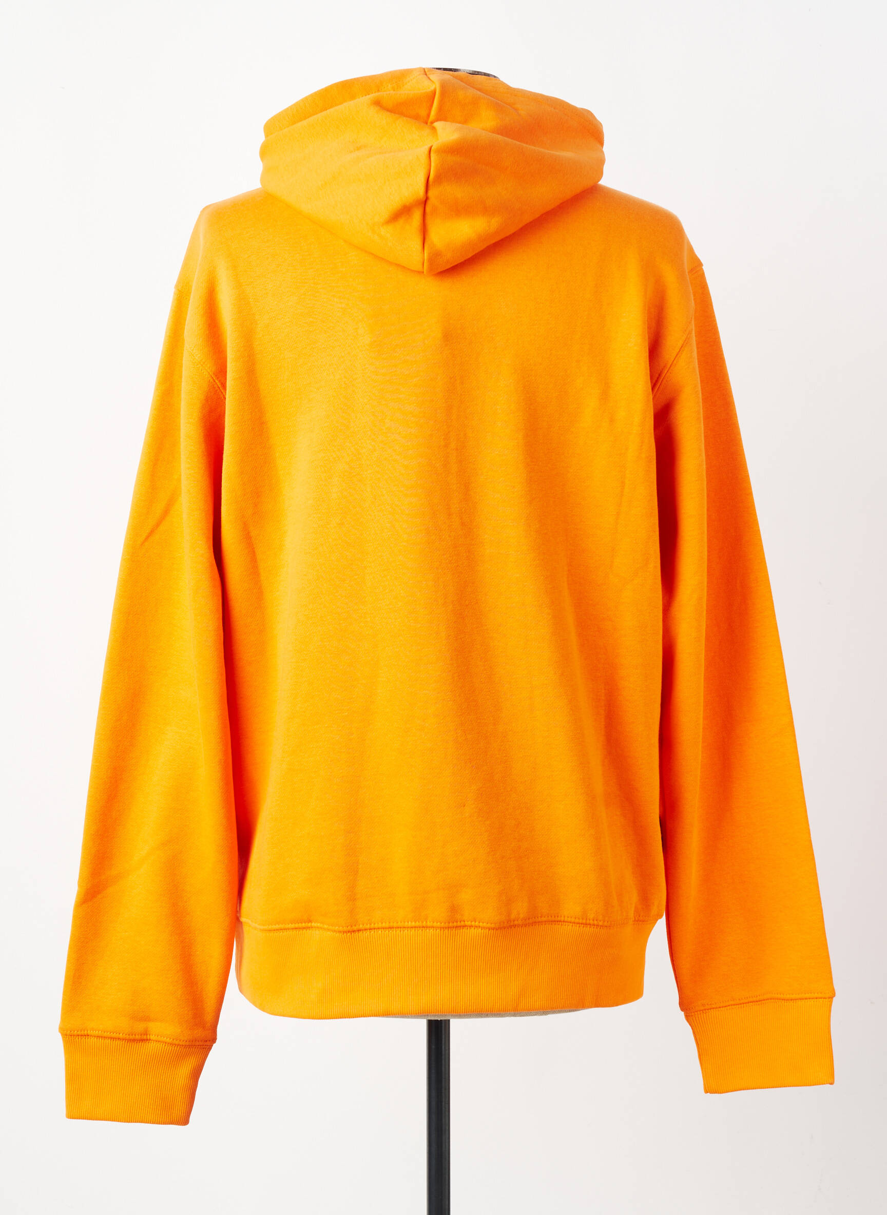 Sweat-shirt à capuche poches manches longues orange DAYTONA homme