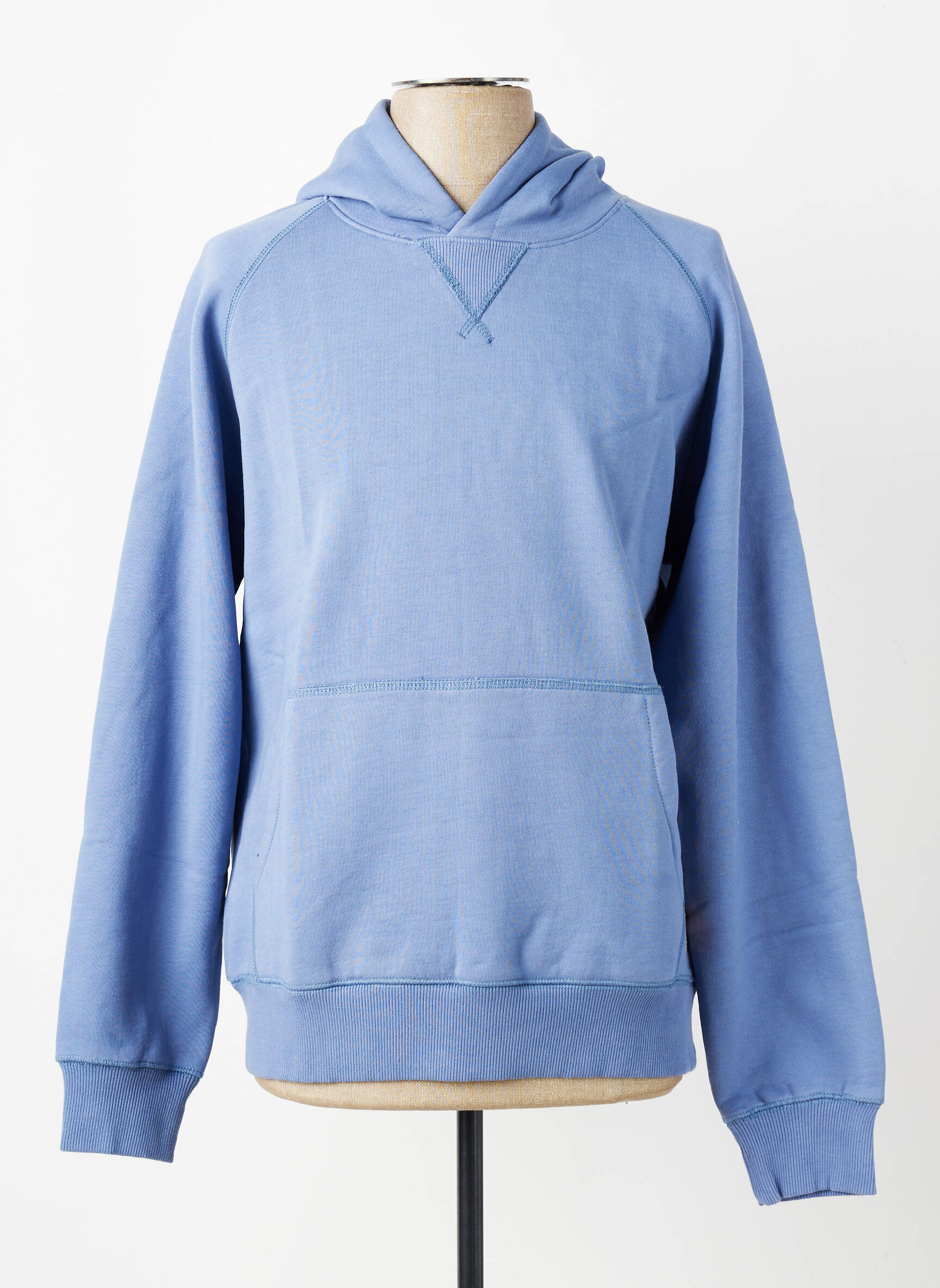 Sweat-shirt à capuche poches manches longues bleu IRON AND RESIN homme
