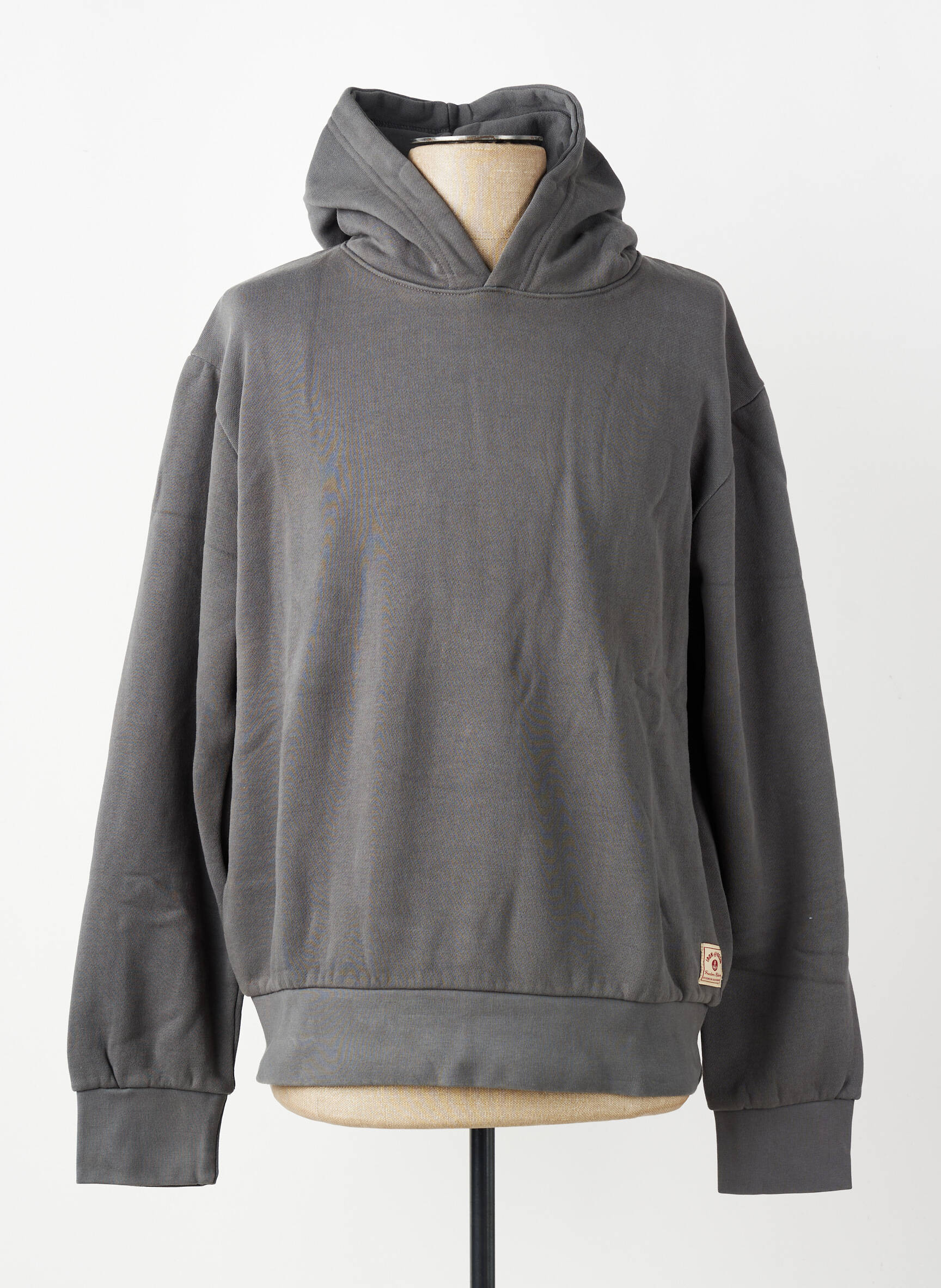 Sweat-shirt à capuche col rond manches longues gris IRON AND RESIN homme
