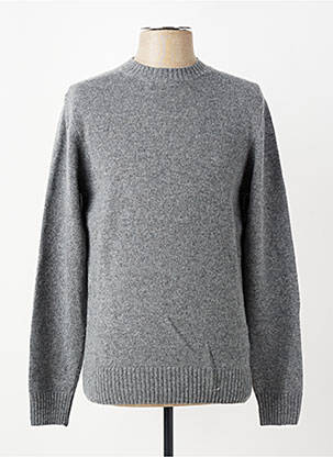 Pull col rond manches longues gris DAYTONA homme