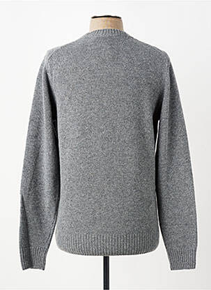 Pull col rond manches longues gris DAYTONA homme