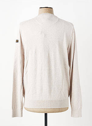 Pull col v manches longues beige DAYTONA homme
