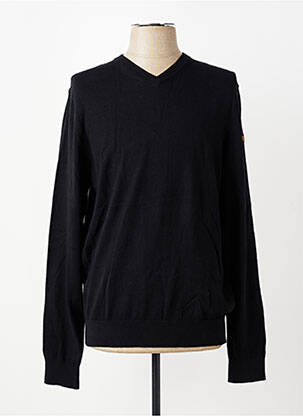 Pull col v manches longues noir DAYTONA homme