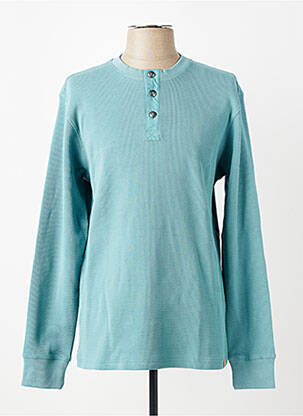T-shirt coupe droite manches longues bleu IRON AND RESIN homme