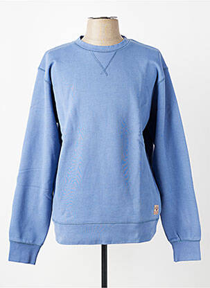 Sweat-shirt manches longues manches longues bleu IRON AND RESIN homme