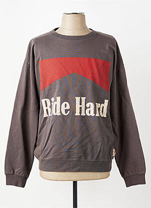 Sweat-shirt stretch manches longues gris IRON AND RESIN homme